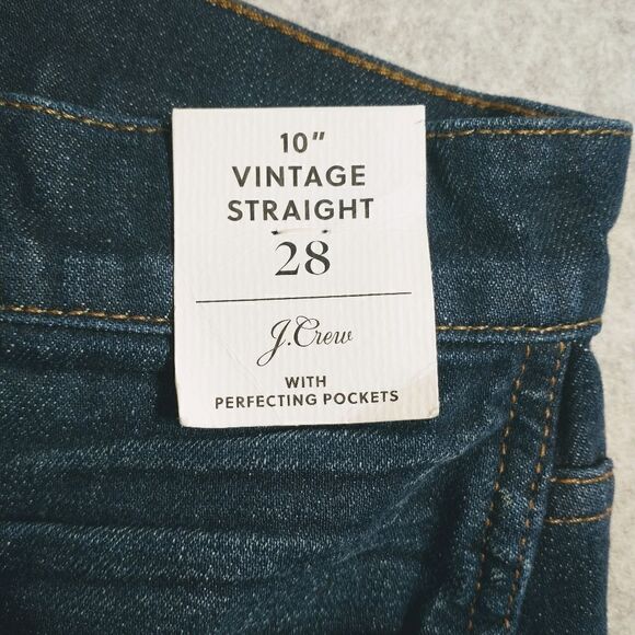 New J Crew 10" Vintage Straight Jean in Boiler Wash Sz 28 . - Picture 2 of 11